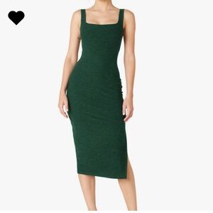 Beyond Yoga Spacedye Icon Midi Dress Forest Green Heather Sleeveless